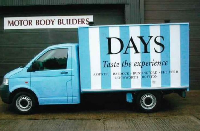 Special Box Van developed for Days Bakery
