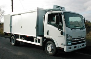Side View of Isuzu N75.190 "Safeload" Dairy Delivery Vehicle